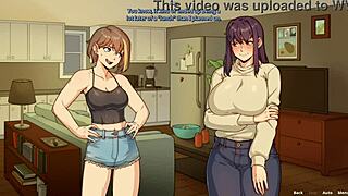 Chloe watches Amy masturbate and jerks her futa cock!