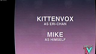 Eri-chan says, Let's do my home workout routine.