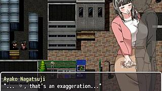 Woman passionately deepthroats for a video game reward in Ayako's Scramble part 8.