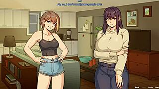 Chloe watches Amy masturbate and jerks her futa cock!