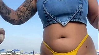 I made the guy excited on the african beach with flashing.