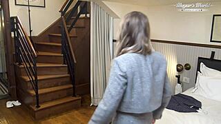 behind the scenes, amalia davis gets excited before work