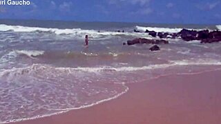 Married Yuri Gaucho Casal Paradise Flashing All At Nudist Beach Creampie