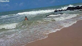 Married Yuri Gaucho Casal Paradise Flashing All At Nudist Beach Creampie