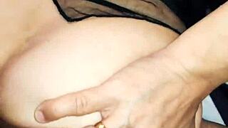 Skinny milf with tight ass gets wet anal