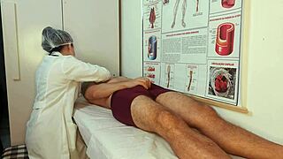 An erection occurs in a patient when he is touched by a nurse