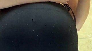 my stepmom shows her big natural tits in the shower