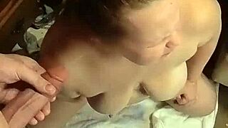 Husband and wife in the bathroom. Using vibrator for intimate moment.