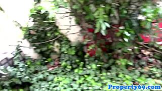 Lingerie Realtor Strips Teasingly In Office