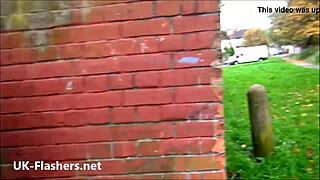 Blonde babe Jakki flashing nude in public, fingering like a naughty girl next door?