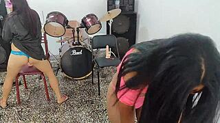 Morena's Naughty New Year's Masturbation with Friend?