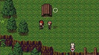 Goth girl gets fucked and cums on her back in hentai zombies retreat.