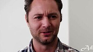 Petite brunette gets oiled in nuru massage and rides cock