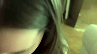 Real Amateur Homemade Sex with Long Slobbery Blowjob from Cutie