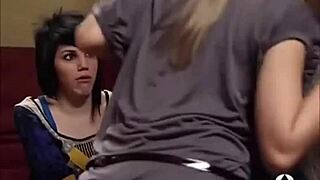 Girls share kisses during game