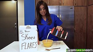 Ella's Subtle Touch on Stepdad's Cock Leads to Bouncing Tits.