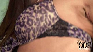 Hey, check Hot Russian Nataly Gold flaunting her meaty pussy in doggy style. Wow, what a view!