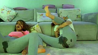 these lesbians say, 'we're masturbating together, touching our pussies and reaching orgasm in this intimate scene.'