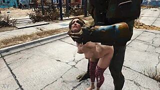 Mutant Vs Girl In Bent Over Doggy With Stockings