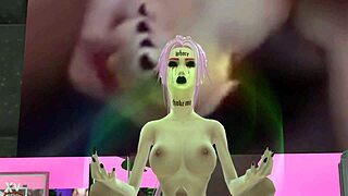 Sims 4 ladyboy witch focuses deeply during meditation session