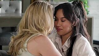 Kenna James and Kimmy Kim in their first uniformed scene