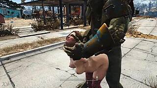 Mutant Vs Girl In Bent Over Doggy With Stockings