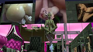 Sims 4 ladyboy witch focuses deeply during meditation session