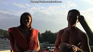 Hey, wanna see three guys and a pickup girl get wild on a boat scene 2?