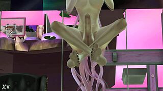 Sims 4 ladyboy witch focuses deeply during meditation session