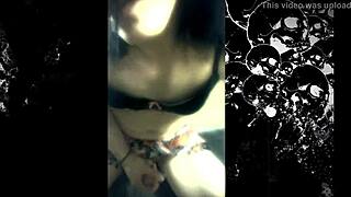 Amateur shemale feels pleasure masturbating