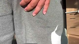 i watch my neighbor's throbbing 9 inch dick stroke sex toy to big orgasm