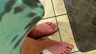 The husband casually rubs his monster cock and balls while wearing underwear