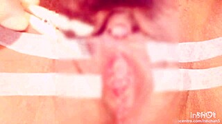 clitoral suction feels amazing with bound bdsm and squirting orgasm