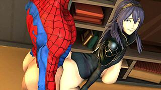 lucina getting wild with spider-man in steamy anal action! 🕷️