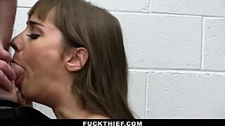 Teen proves she learned her lesson by getting fucked like a thief