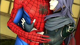 lucina getting wild with spider-man in steamy anal action! 🕷️