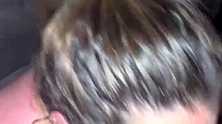 Giving deep blowjob until cumshot