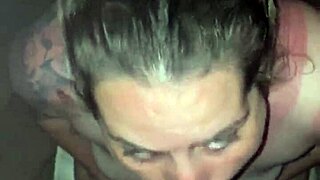 Giving deep blowjob until cumshot