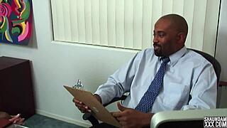 Blonde MILF Sucking Big Cock in Interracial Roleplay Job Trailer