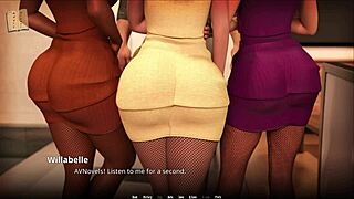 curvy 3d model shows off cute outfit and fat body 😘