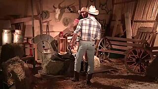 Sabrina Nakamura and Adriano fuck in the barn