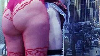 brunette milf licks and fucks young student in ass