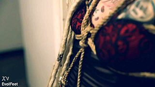 Foot fetish princess gets tied up and gagged