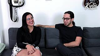 my first porn casting with kylei ellish and william vegas involves rough doggystyle riding