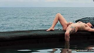 A free spirited girl who loves nature, masturbates and squirts by the sea