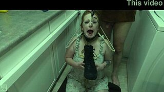Enthusiastic degradation slut siren eats cum from boot, ahh so messy!