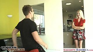 Emma Starr Cougar Seduces Young Guy with Her Experience