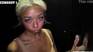 gia returns to gloryhole for a third fuck and cumshot