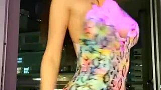 transsexual in crossdressing receives intense anal fucking