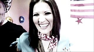 foursome with brooke haven and austin kincald involves anal and blowjob